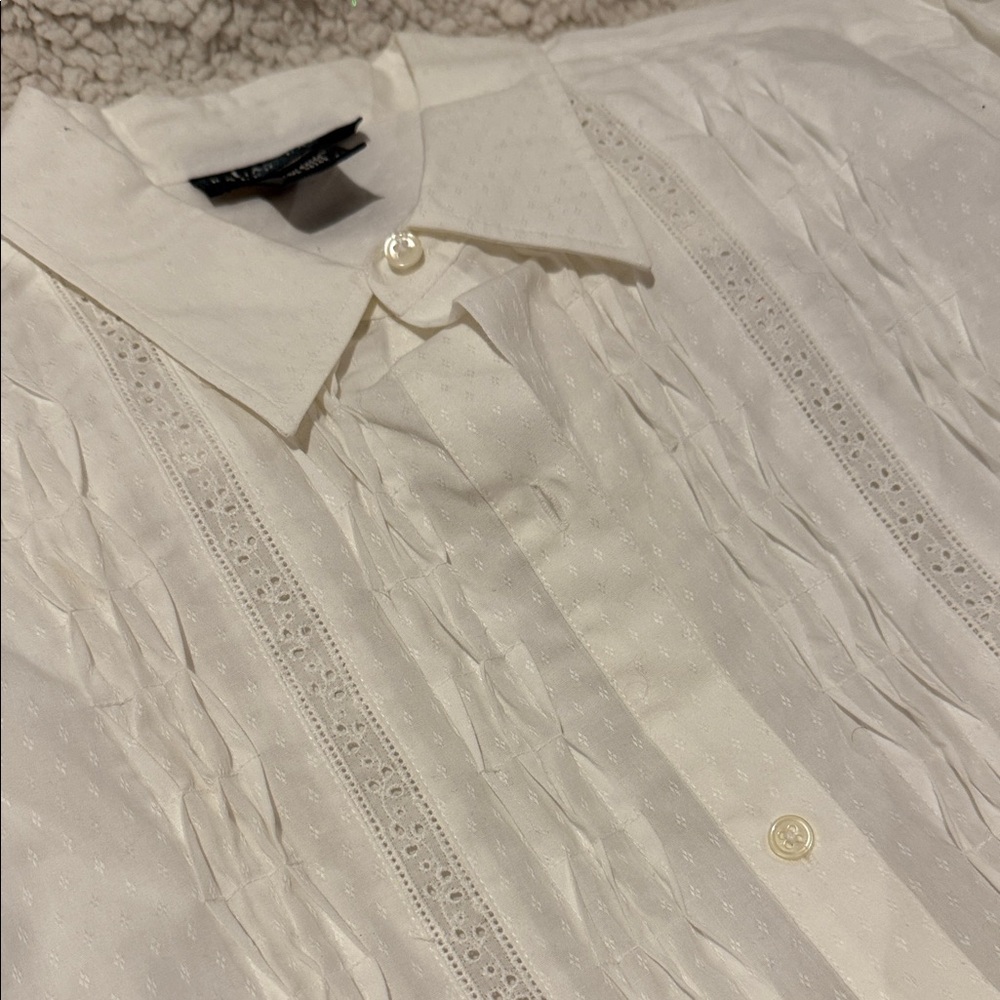 Ralph Lauren Elegant Cream Blouse - Picture 4 of 5